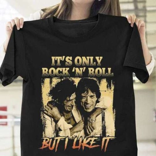 Vintage Mick Jagger And Keith Richards Shirt, Rock 'N' Roll Shirt