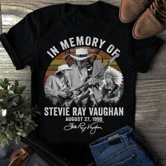 SRV Vintage Shirt, Stevie Ray Vaughan & Double Trouble Shirt