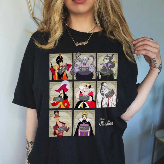 Discover Villain Mugshots Shirt, Villain Shirt, Evil Queen Maleficent Ursula Shirt