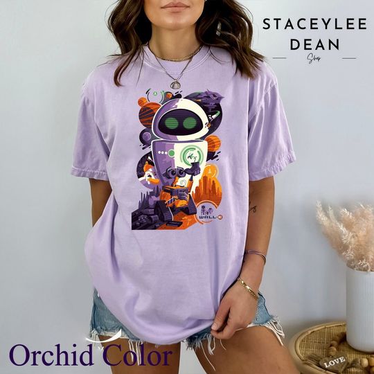 Retro Disney Pixar Wall-E And Eve Captain B AUTO Shirt, Disney Wall-E And Eve Shirt, Disney Shirt, Magic Kingdom shirt,Family Matching Shirt