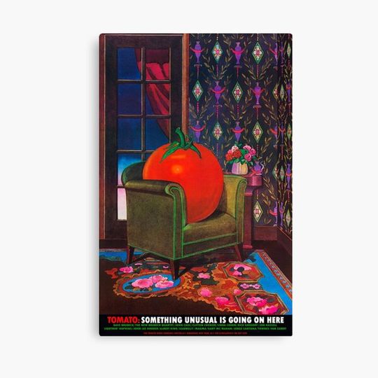 Therapy With A Tomato Milton Glaser (1978). Tomato. Something unusual is going on here Canvas