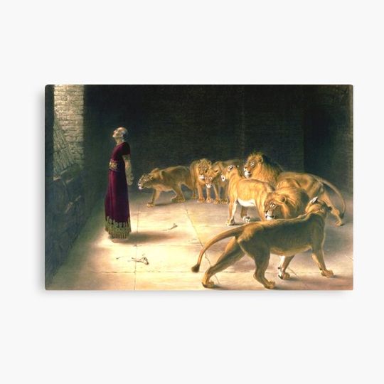 Discover Daniel Answer To The King In The Lions Den By Briton Riviere Canvas