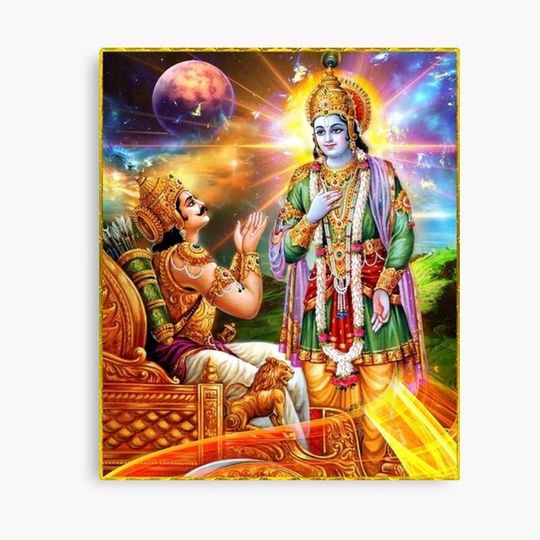 Krishna and Arjuna Canvas