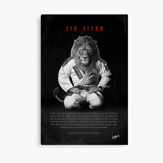 Discover Kneeling Jiu-Jitsu Lion Canvas