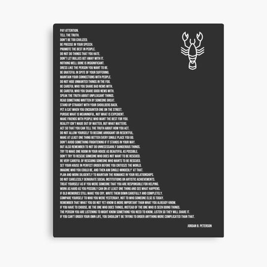 Discover Jordan B Peterson's Rules Canvas