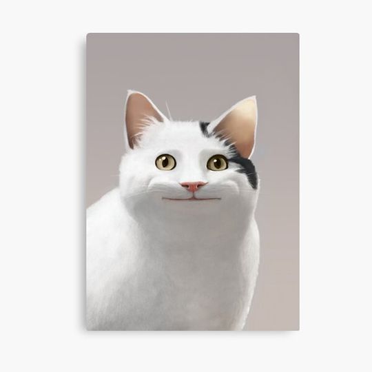 Polite Cat Meme Canvas
