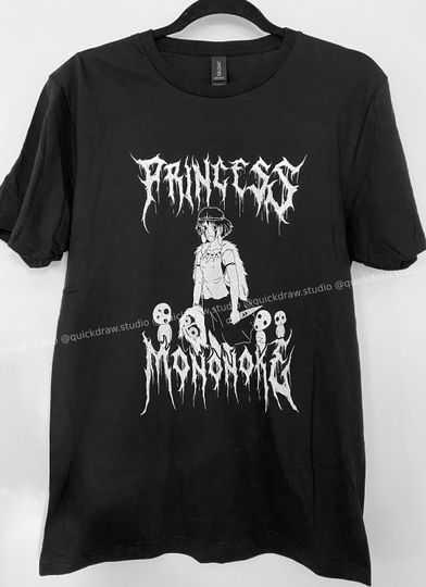 Black Metal Princess Mononoke Shirt