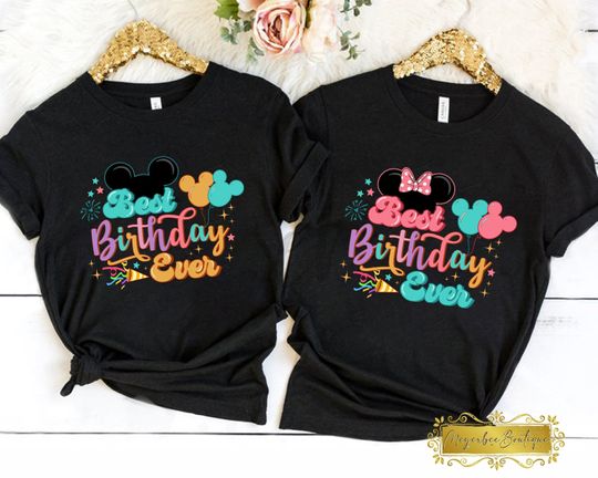 Disneyland Birthday Shirt, Wdw Birthday, Disneyworld Birthday, Mickey Mouse Birthday Shirt, Minnie Mouse Birthday