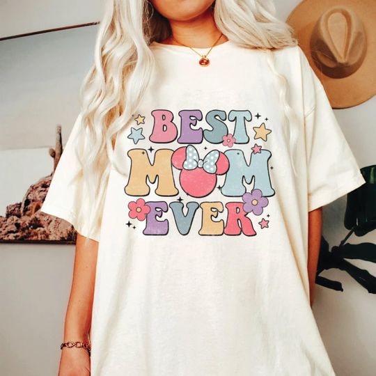 Retro Disney Best Mom Ever Shirt, Disney Mommy and Me Shirt, Happy Mother's Day Celebration,Disney Mom 2023 Shirts, Mickey Best Mom Ever