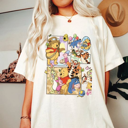 Reto Winnie The Pooh Shirt, Pooh And Friends Shirt, The Pooh and Friends, Pooh Bear Shirt,Retro Disney Easter Shirt,Piglet Tigger Eeyore Roo