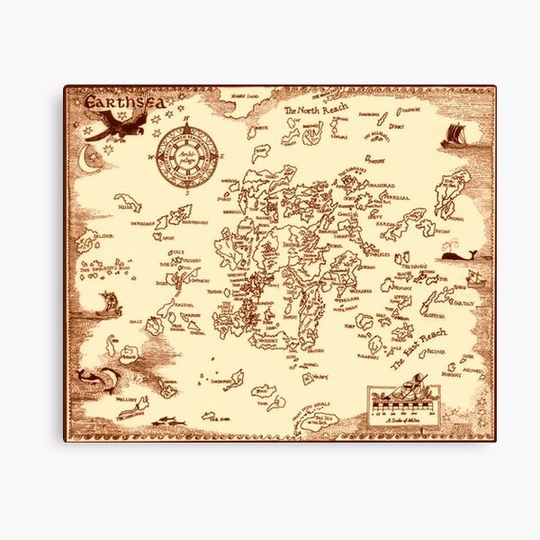 Discover Earthsea Map Canvas