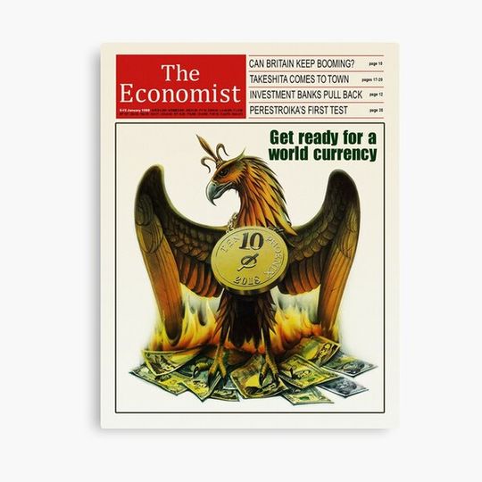Discover HD Reproduction of The Economist 1988 Canvas