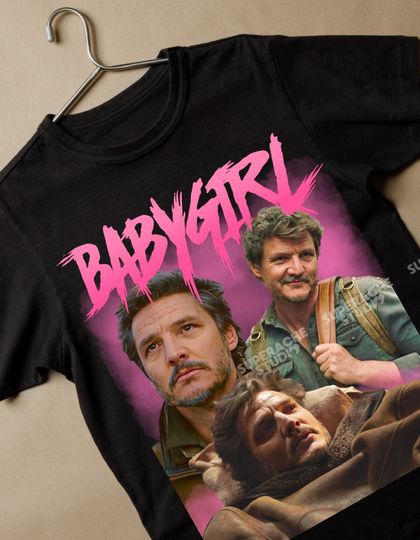 Pedro Pascal Babygirl Shirt - 90s Inspired Vintage Retro Style Graphic