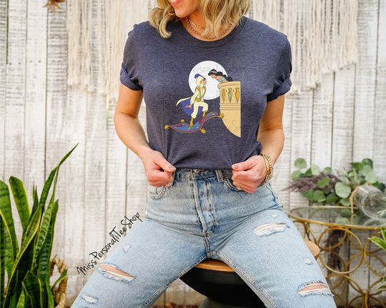Aladdin and Jasmine Princess Shirt, Disney Princess Shirt
