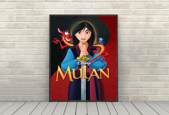 Mulan Movie Poster Vintage Disney Movie Poster