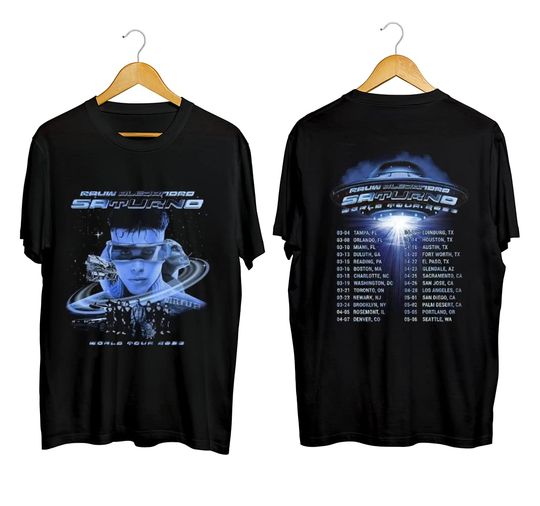 2023 Saturno Tour Rauw Alejandro Shirt, Rauw Alejandro Saturno World Tour 2023 T-Shirt, Rauw Alejandro Concert