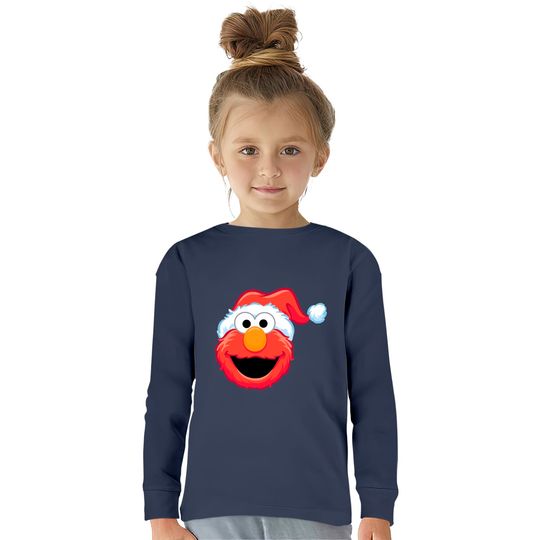 Merry Christmas Elmo Kids Long Sleeve T-Shirts
