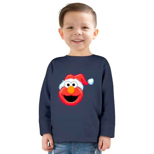 Merry Christmas Elmo Kids Long Sleeve T-Shirts