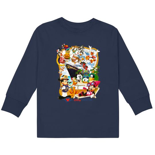 Comfort Colors Disney Cruise Line Kids Long Sleeve T-Shirts, Mickey Cruise Kids Long Sleeve T-Shirts