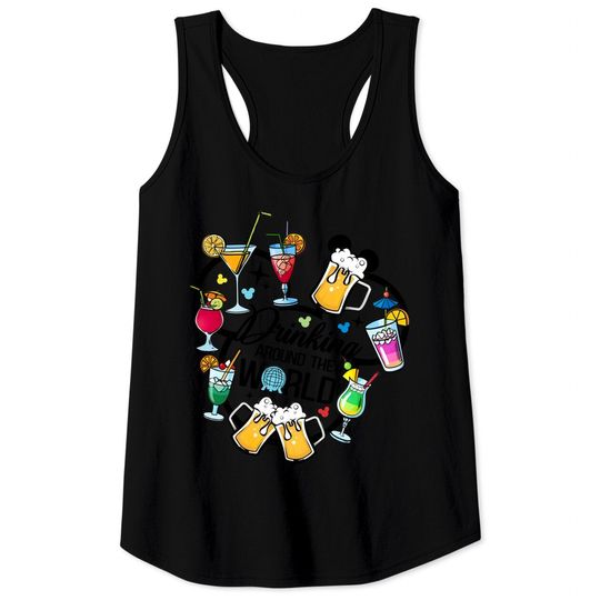 Drinking Around The World, Snacking around the world, Epcot Disney Tank Tops, Disney Family Tank Tops, Disney Trip Tank Tops