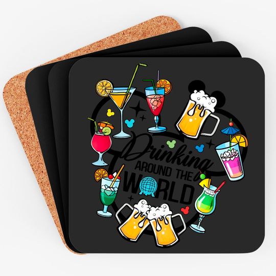 Drinking Around The World, Snacking around the world, Epcot Disney Coasters, Disney Family Coasters, Disney Trip Coasters