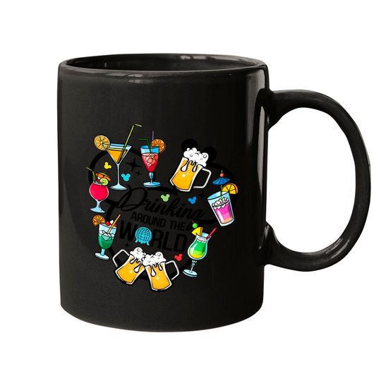 Drinking Around The World, Snacking around the world, Epcot Disney Mugs, Disney Family Mugs, Disney Trip Mugs
