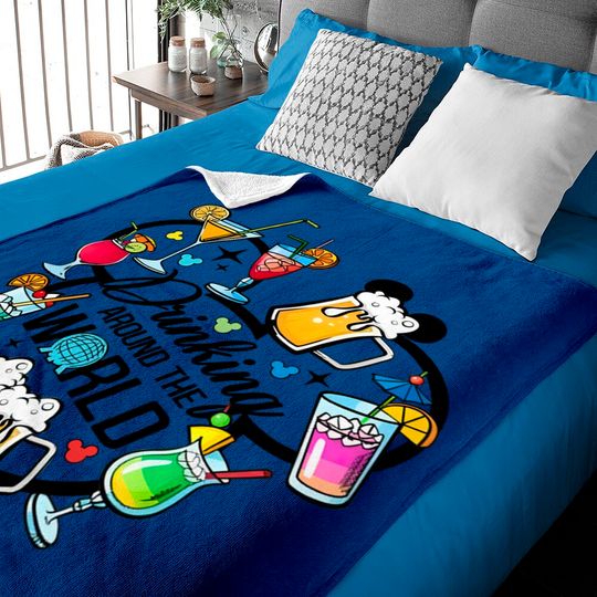 Drinking Around The World, Snacking around the world, Epcot Disney Baby Blankets, Disney Family Baby Blankets, Disney Trip Baby Blankets