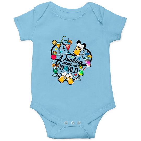 Drinking Around The World, Snacking around the world, Epcot Disney Onesies, Disney Family Onesies, Disney Trip Onesies