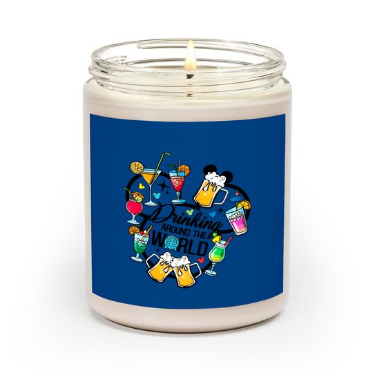 Drinking Around The World, Snacking around the world, Epcot Disney Scented Candles, Disney Family Scented Candles, Disney Trip Scented Candles