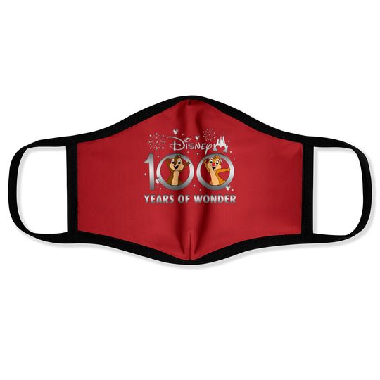 Chip And Dale Face Masks,Disney 100 Years of Wonder Face Masks,Disney Vacation Face Masks