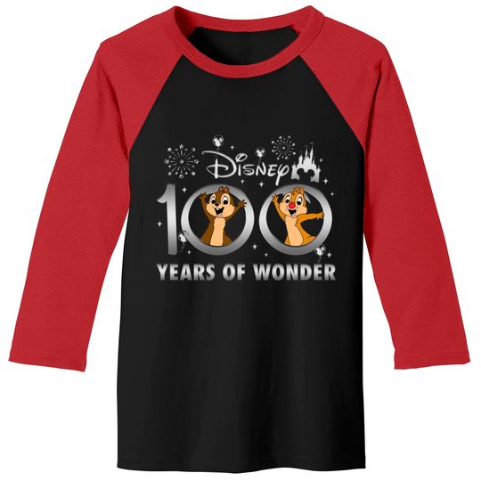Chip And Dale Baseball Tees,Disney 100 Years of Wonder Baseball Tees,Disney Vacation Baseball Tees