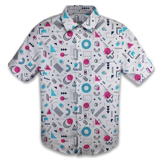 Discover Abstract Math White Button Up | Mathematics Button Down and Hawaiian Shirt