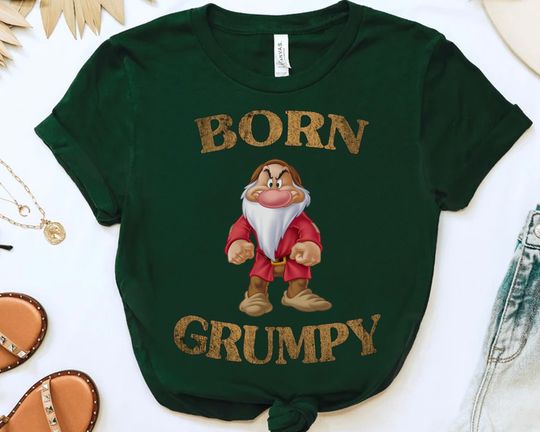 Discover Disney Snow White & The Seven Dwarfs Born Grumpy Retro Shirt