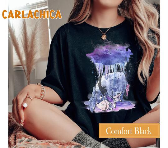 Disney Winnie The Pooh Eeyore Watercolor Rain Cloud T-Shirt