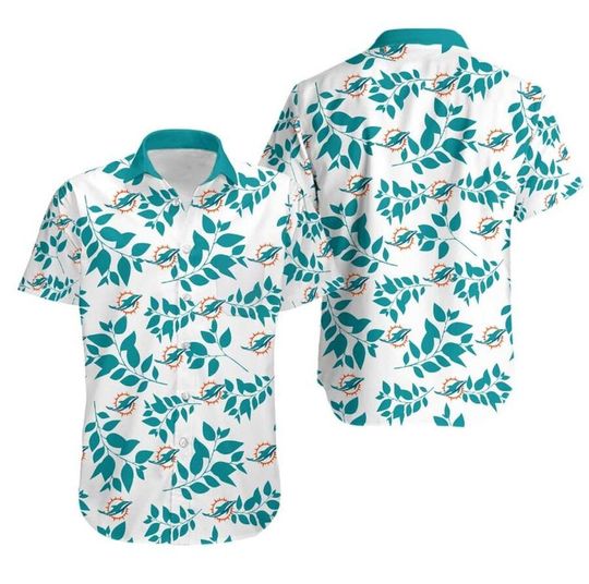 Miami Dolphins Hawaiian Shirt Limited Edition Leaves Summer Hawaiian Shirt