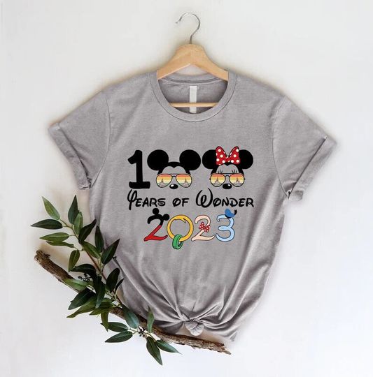 Discover Disney 100 Years Of Wonder Shirt, Mickey and Minnie Disney Anniversary T-shirt