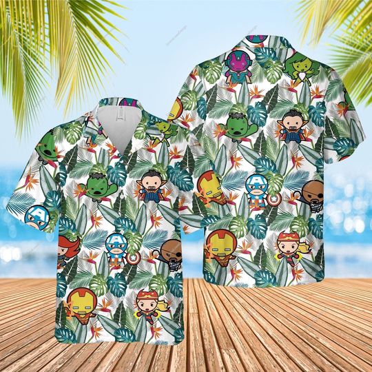 Marvel Avengers Hawaiian Shirt | Marvel Shirt | Super Hero Hawaiian Shirt