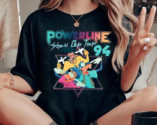 Disney Retro 90s A Goofy Movie Powerline Stand Out Tour 94 Shirt, Magic Kingdom Unisex T-shirt