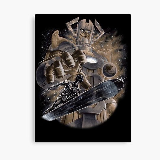 Silver Surfer & Galactus Canvas