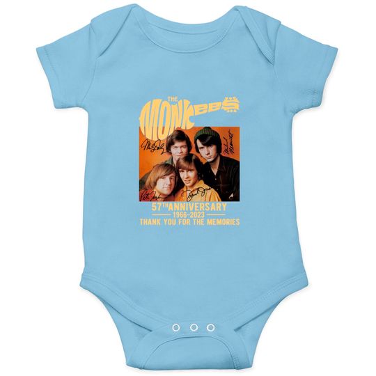 Vintage The Monkees 57th Anniversary 1966-2023 Onesies, The Monkees Onesies Fan Gifts