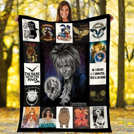 Discover Labyrinth Fleece Blanket, Labyrinth Jareth Goblin King Sarah Williams Throw Blanket