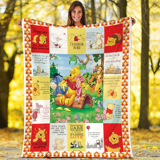 Disney Winnie The Pooh Fleece Blanket, Pooh Tigger Piglet Throw Blanket