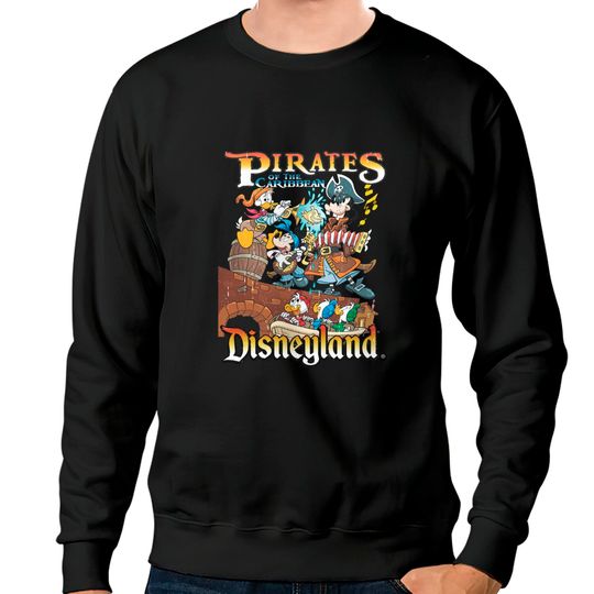 Vintage Disneyland Sweatshirts Sweatshirts Sweatshirts, Mickey Pirates Of Caribbean, Disneyland Sweatshirts
