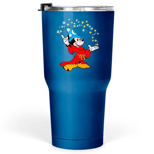 Retro Disney Fantasia Sorcerer Mickey Mouse Magic Wizard Tumblers 30 oz, Magic Kingdom WDW Tumblers 30 oz