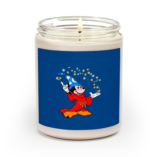 Retro Disney Fantasia Sorcerer Mickey Mouse Magic Wizard Scented Candles, Magic Kingdom WDW Scented Candles