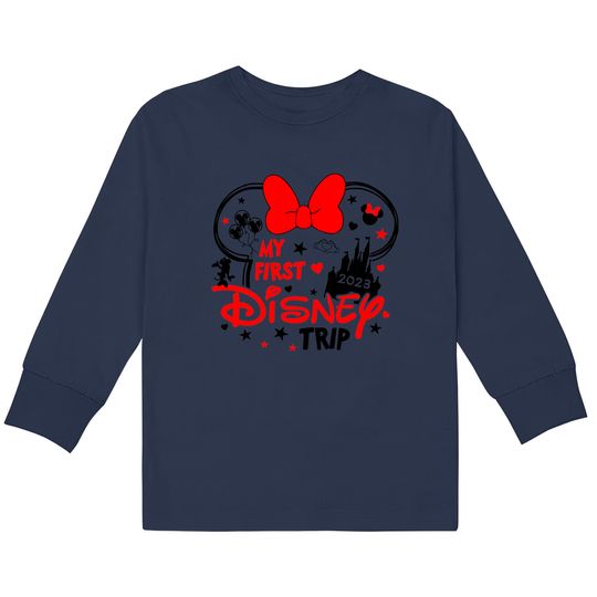 My First Disney Trip Minnie Mouse - Disney Trip Kids Long Sleeve T-Shirts