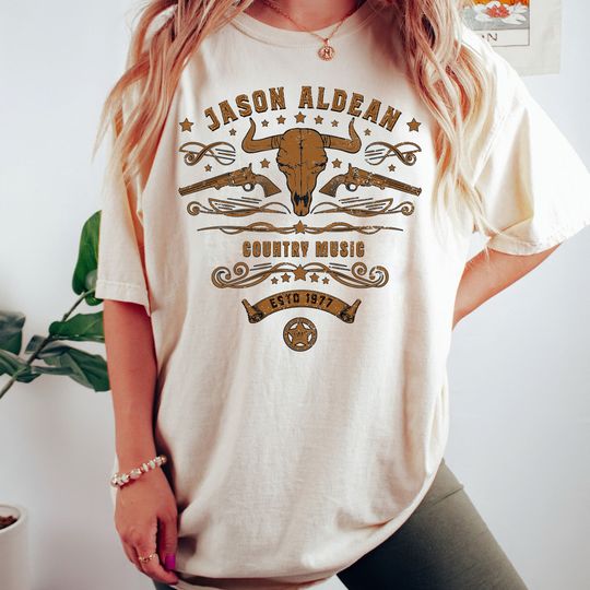 Vintage Style Bull Head Jason Aldean Shirt, Jason Aldean Merch, Jason Aldean Tour 2023 Tee