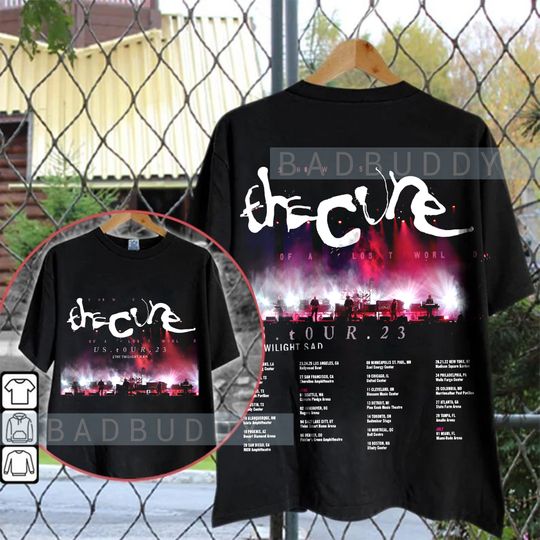 The CURE 2023 T-Shirt, The CURE USA Tour 2023 T-Shirt