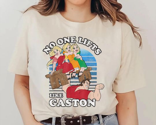 Lifts Like Gaston Shirt, Disney Beauty And The Beast Characters Tshirt
