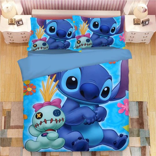 3D Printed Cute Disney Lilo Stitch Bedding Duvet Cover Set